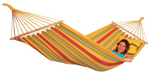 Amazonas EL-1072000 Aruba vanilla Hängematte, Belastbarkeit 150kg, Liegefläsche 210 x 120cm