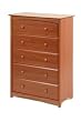 Beatrice 5 Drawer Chest Cognac Finish By Storkcraft Baby Furniture