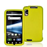 Yellow Rubberized Snap-On Hard Skin Case Cover for Motorola Atrix 4G Phone  ....