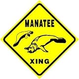 MANATEE CROSSING endangered mammal sign