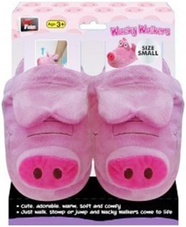 Wacky Walkers Small Pink Pig Animated Slippers