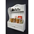Regal Wandregal ROSE K�chenregal Wei� 1 Schublade 60 x 40 cm Landhaus