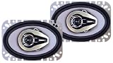 PYRAMID 4677 4'' x 6'' 240 Watt 3-Way Speaker w/Chrome Basket & Cone