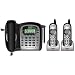 Electronics : Remanufactured Uniden DCT-7488-2 2.4 GHz Digital Corded/Cordless Phone System with 2 Cordless Handsets and Answering System (Silver/Black)