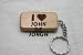 I Love John de Jongh Wooden Keychain