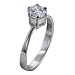 Round Cut Cubic Zirconia Sterling Silver Promise Wedding Engagement Solitaire Ring