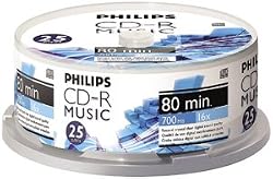 Write-Once CD-R Spindle For Music - 25 Disc Spindle