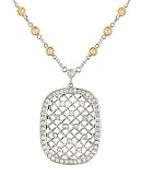 Pave & Burnish Diamond Pendant on Cable Chain .55cttw