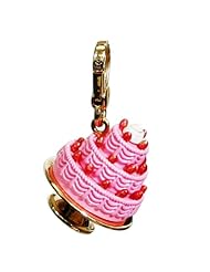 Juicy Couture - Pink 3 Tier Strawberry Cake - Gold Plated Charm