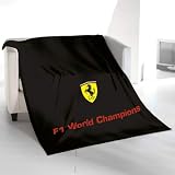 Produkt-Bild: FERRARI Decke LOGO F1 Tagesdecke Fleecedecke schwarz !