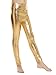 Aaronano Little Girls' Metallic Color Shiny Stretch Leggings