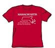 Massachusetts - Adult Red S/S T-Shirt For Men