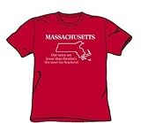 Massachusetts - Adult Red S/S T-Shirt For Men