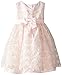 Blueberi Boulevard Girls' Lace Overlay Print Waist Dress
