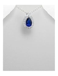 CZ Pendant Necklace In 92.5 Sterling Silver