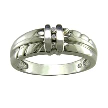 Mens 14K White Gold .075 ct.t.w. Diamond Ring