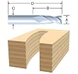 BOSCH 85911MC Solid Carbide 1/4-Inch x 1-Inch Straight Up Spiral Double Flute 1/4-Inch Shank Router Bit