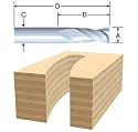 BOSCH 85911M Solid Carbide 1/4-Inch x 1-Inch Up Spiral 1/4-Inch Shank Router Bit