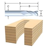 BOSCH 85911M Solid Carbide 1/4-Inch x 1-Inch Up Spiral 1/4-Inch Shank Router Bit