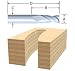 BOSCH 85913MC Solid Carbide 3/8-Inch x 1-1/4-Inch Straight Up Spiral Double Flute 1/2-Inch Shank Router Bit