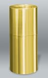 Designer Line Aluminum 15 gallon Aluminum Flip Top Satin Brass Aluminum Waste Receptacle ATF18PLSB