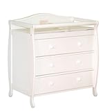 Baby Changing Table Casual Style in White Finish