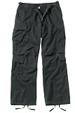 Black Vintage Paratrooper/BDU Fatigues, 8-Pocket Cargo Pants