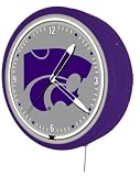 Kansas State University Wildcats Neon Wall Clock Large