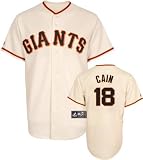 Matt Cain Jersey: Adult 2010 Majestic Home Ivory Replica #18 San Francisco Giants Jersey - Small