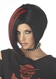 Mood Swing Black w/ Red Wig for Halloween Costume