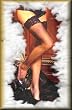 y2 Elegant n Unique - Sheer Thigh Hi with Rhinestone Anklet One Size or Queen Plus Size in Black or Nude