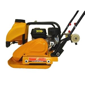 Powerland PDZ1550W 25-inch x 18-inch 6.5 HP OHV Gas Powered Landscaping Plate Compactor With Water Tank & Wheel Kit