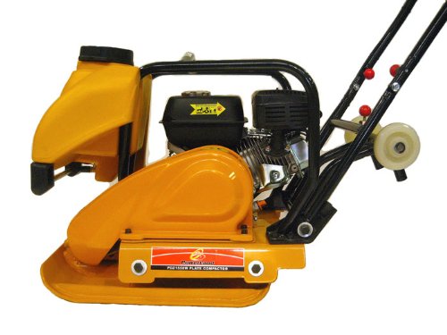 Powerland PDZ1550W 25-inch x 18-inch 6.5 HP OHV Gas Powered Landscaping Plate Compactor With Water Tank & Wheel Kit