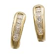 14K Yellow Gold Princess Diamond Earrings