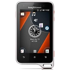 Sony Ericsson Xperia active Smartphone (7,6 cm (3 Zoll) Touchscreen Display, 5 Megapixel Kamera, GMS, UMTS, GPRS, microSD, WiFi, Android 2.3 OS) schwarz/orange