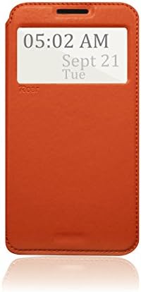 Roar [Noble View]- Ultra Fit Leather Folio Flip Wallet Stand View Case with Magnetic Flap for Samsung Galaxy Note 3 Neo Lite N7505 (Orange)