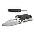 Tool Logic SLP2 Slpro2 ,Multifunction Folding Knife With Flashlight Plus Magnesium Fire Starter And Signal Whistle, Silver