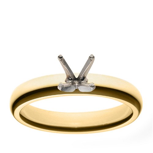 14k Yellow Gold 3.5mm Comfort Fit Engagement Ring Setting