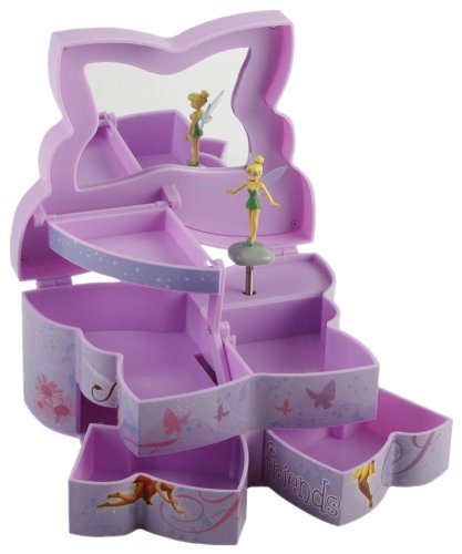 Disney Fairies Plastic Butterfly Shape Musical Jewellery Box