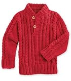 red cableknit sweater 14