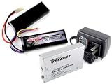 Combo: Tenergy 1-4 Cells Li-PO/Li-Fe Balance Charger with 12.8V 1200mAh 15C LiFePO4 Nunchuck Battery Pack for Airsoft Gun