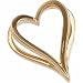 14K Yellow Gold Double Faceted Hollow Heart Pendant