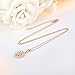 BAMOER Snowflake Series 18k White Gold Plated AAA Clear Cubic Zirconia Pendant Necklace