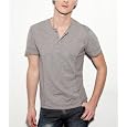 G by GUESS Turbo Henley Shirt, FROST GREY (LARGE)