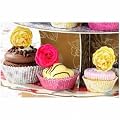 60 Vintage style cup cake cases