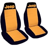 1990 Jeep Wrangler YJ seat covers. One front set of seat covers. Black and orange... by Designcovers