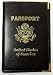 BROWN AND GOLD PASSPORT COVER PROTECTIVE LEATHER 7414BR