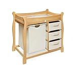 Badger Basket Company Sleigh Style Changing Table with Hamper/3 Baskets in  ....