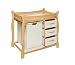 Badger Basket Company Sleigh Style Changing Table with Hamper/3 Baskets in Natural