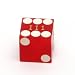 Red Sanded 16mm Feather Edge Casino Dice